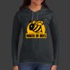 Ladies 100% Ring Spun Cotton Long Sleeve Hooded T Shirt Thumbnail