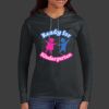 Ladies 100% Ring Spun Cotton Long Sleeve Hooded T Shirt Thumbnail