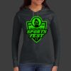 Ladies 100% Ring Spun Cotton Long Sleeve Hooded T Shirt Thumbnail
