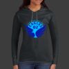 Ladies 100% Ring Spun Cotton Long Sleeve Hooded T Shirt Thumbnail