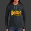 Ladies 100% Ring Spun Cotton Long Sleeve Hooded T Shirt Thumbnail