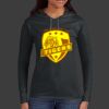 Ladies 100% Ring Spun Cotton Long Sleeve Hooded T Shirt Thumbnail