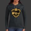 Ladies 100% Ring Spun Cotton Long Sleeve Hooded T Shirt Thumbnail