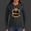 Ladies 100% Ring Spun Cotton Long Sleeve Hooded T Shirt Thumbnail