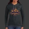Ladies 100% Ring Spun Cotton Long Sleeve Hooded T Shirt Thumbnail