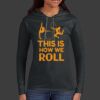 Ladies 100% Ring Spun Cotton Long Sleeve Hooded T Shirt Thumbnail