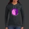 Ladies 100% Ring Spun Cotton Long Sleeve Hooded T Shirt Thumbnail
