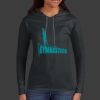 Ladies 100% Ring Spun Cotton Long Sleeve Hooded T Shirt Thumbnail