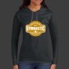 Ladies 100% Ring Spun Cotton Long Sleeve Hooded T Shirt Thumbnail