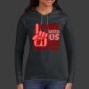 Ladies 100% Ring Spun Cotton Long Sleeve Hooded T Shirt Thumbnail