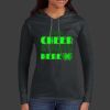 Ladies 100% Ring Spun Cotton Long Sleeve Hooded T Shirt Thumbnail