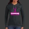 Ladies 100% Ring Spun Cotton Long Sleeve Hooded T Shirt Thumbnail