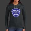 Ladies 100% Ring Spun Cotton Long Sleeve Hooded T Shirt Thumbnail