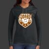 Ladies 100% Ring Spun Cotton Long Sleeve Hooded T Shirt Thumbnail
