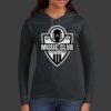 Ladies 100% Ring Spun Cotton Long Sleeve Hooded T Shirt Thumbnail