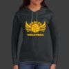 Ladies 100% Ring Spun Cotton Long Sleeve Hooded T Shirt Thumbnail