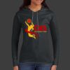 Ladies 100% Ring Spun Cotton Long Sleeve Hooded T Shirt Thumbnail
