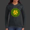 Ladies 100% Ring Spun Cotton Long Sleeve Hooded T Shirt Thumbnail