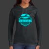 Ladies 100% Ring Spun Cotton Long Sleeve Hooded T Shirt Thumbnail