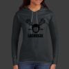 Ladies 100% Ring Spun Cotton Long Sleeve Hooded T Shirt Thumbnail
