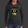 Ladies 100% Ring Spun Cotton Long Sleeve Hooded T Shirt Thumbnail