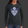 Ladies 100% Ring Spun Cotton Long Sleeve Hooded T Shirt Thumbnail