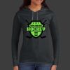 Ladies 100% Ring Spun Cotton Long Sleeve Hooded T Shirt Thumbnail