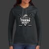 Ladies 100% Ring Spun Cotton Long Sleeve Hooded T Shirt Thumbnail