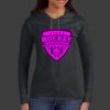 Ladies 100% Ring Spun Cotton Long Sleeve Hooded T Shirt Thumbnail