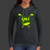 Ladies 100% Ring Spun Cotton Long Sleeve Hooded T Shirt Thumbnail