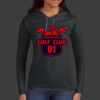 Ladies 100% Ring Spun Cotton Long Sleeve Hooded T Shirt Thumbnail