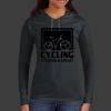 Ladies 100% Ring Spun Cotton Long Sleeve Hooded T Shirt Thumbnail