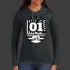 Ladies 100% Ring Spun Cotton Long Sleeve Hooded T Shirt Thumbnail