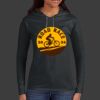 Ladies 100% Ring Spun Cotton Long Sleeve Hooded T Shirt Thumbnail