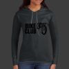 Ladies 100% Ring Spun Cotton Long Sleeve Hooded T Shirt Thumbnail