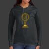 Ladies 100% Ring Spun Cotton Long Sleeve Hooded T Shirt Thumbnail