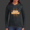 Ladies 100% Ring Spun Cotton Long Sleeve Hooded T Shirt Thumbnail