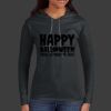 Ladies 100% Ring Spun Cotton Long Sleeve Hooded T Shirt Thumbnail