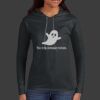 Ladies 100% Ring Spun Cotton Long Sleeve Hooded T Shirt Thumbnail