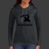Ladies 100% Ring Spun Cotton Long Sleeve Hooded T Shirt Thumbnail