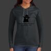 Ladies 100% Ring Spun Cotton Long Sleeve Hooded T Shirt Thumbnail
