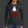 Ladies 100% Ring Spun Cotton Long Sleeve Hooded T Shirt Thumbnail