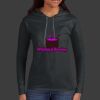 Ladies 100% Ring Spun Cotton Long Sleeve Hooded T Shirt Thumbnail