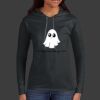 Ladies 100% Ring Spun Cotton Long Sleeve Hooded T Shirt Thumbnail
