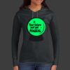 Ladies 100% Ring Spun Cotton Long Sleeve Hooded T Shirt Thumbnail