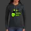 Ladies 100% Ring Spun Cotton Long Sleeve Hooded T Shirt Thumbnail