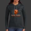 Ladies 100% Ring Spun Cotton Long Sleeve Hooded T Shirt Thumbnail