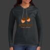 Ladies 100% Ring Spun Cotton Long Sleeve Hooded T Shirt Thumbnail