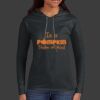 Ladies 100% Ring Spun Cotton Long Sleeve Hooded T Shirt Thumbnail