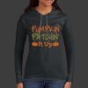 Ladies 100% Ring Spun Cotton Long Sleeve Hooded T Shirt Thumbnail
